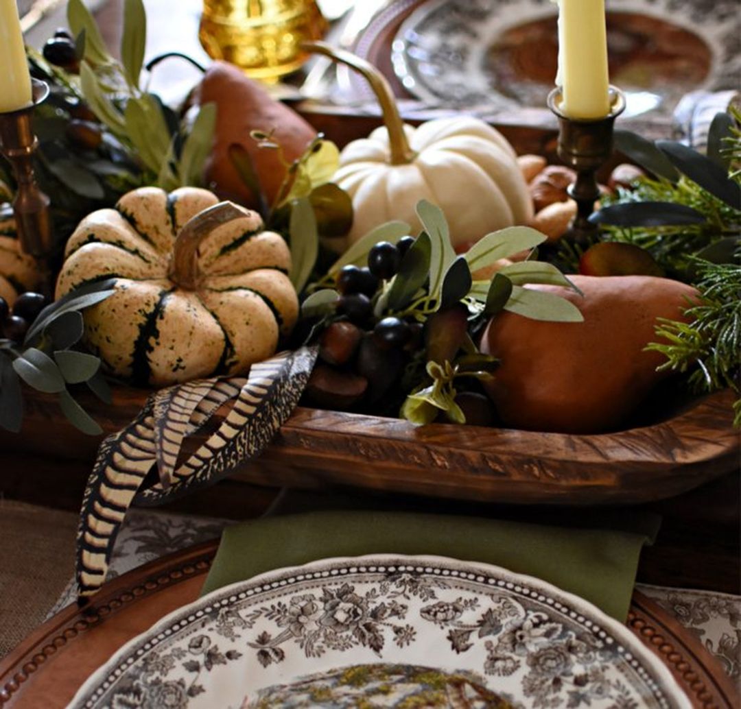 Autumn Elegance Thanksgiving Tablescape