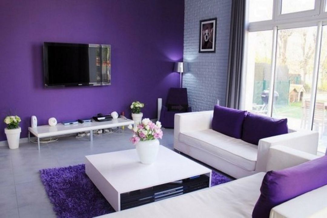Best Purple Living Room Interior