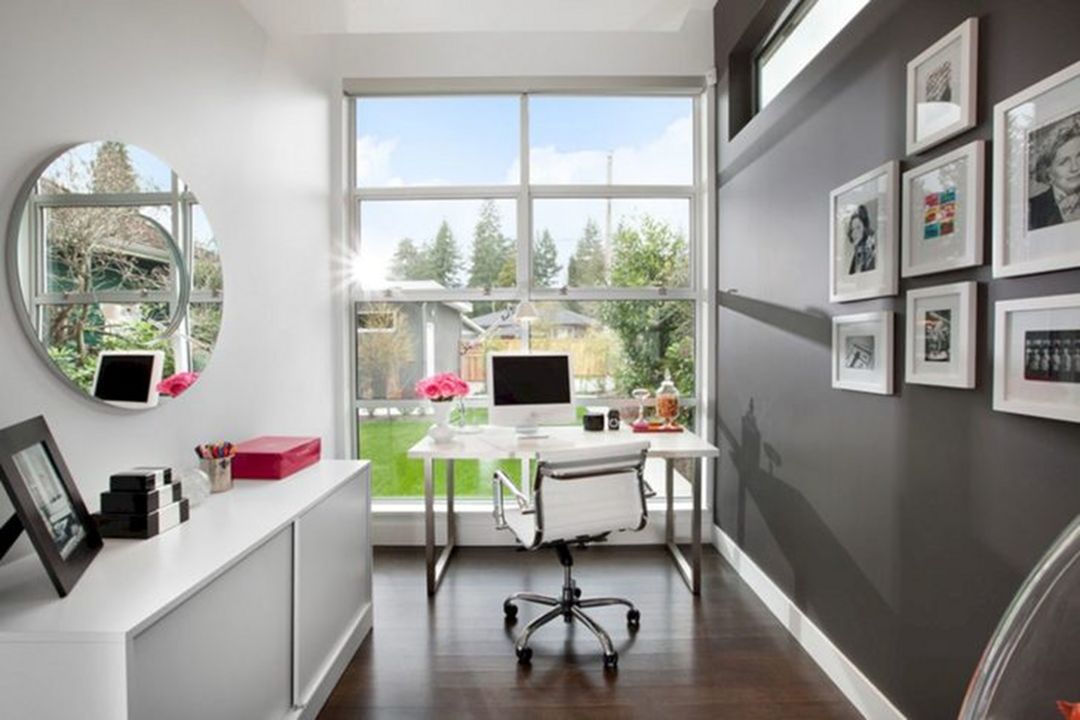Gray Home Office Design Ideas