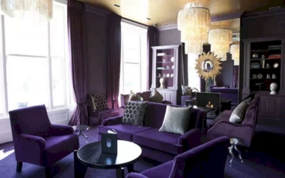 Living Room Purple Interior Ideas