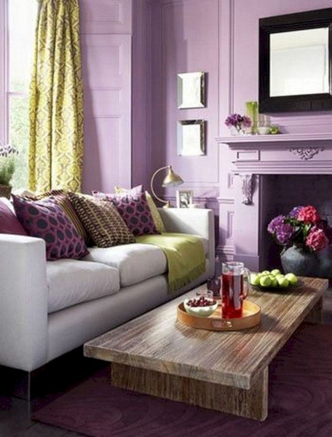 Purple Living Room Interior
