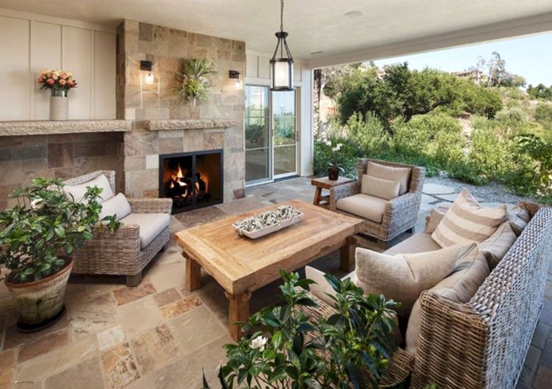 Rustic Outdoor Design With Sitting Area