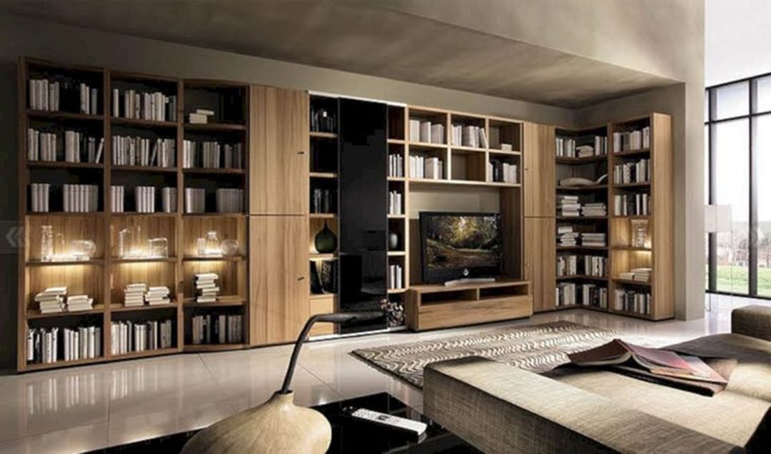 Living Room Bookshelf Design