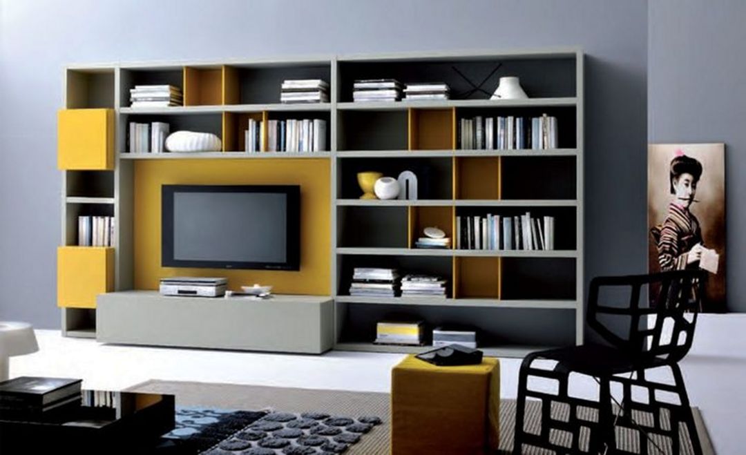 Wonderful Living Room Bookshelf Idea