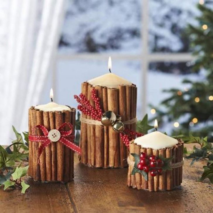 DIY Beautiful Christmas Candles
