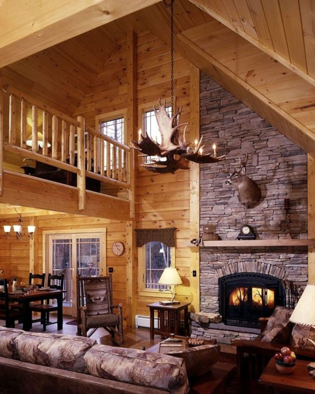 Log Cabin Wooden House Inside