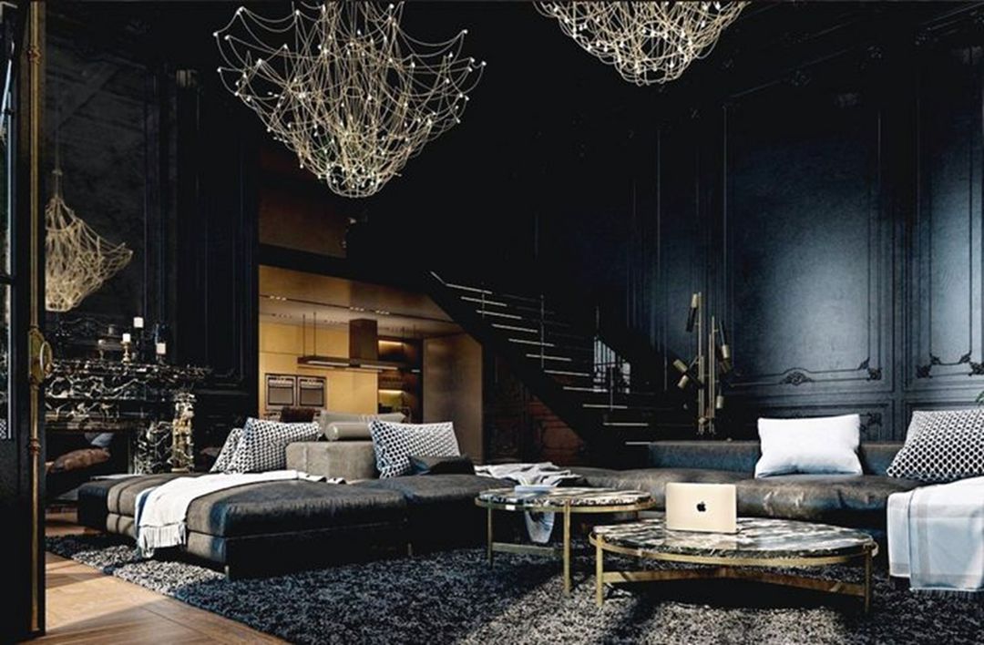 Awesome Bedroom With Luxurious Matte Black Interior
