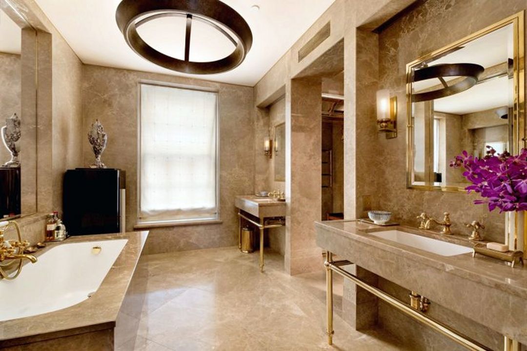 Luxury Marble And Gold Plated Bathroom