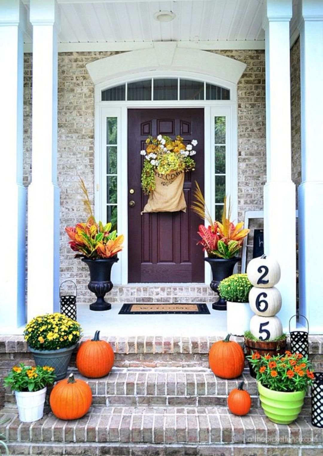 Fall front porch decorating ideas
