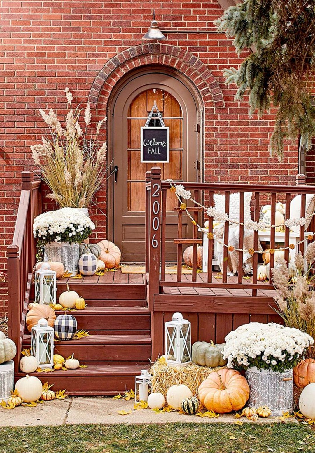 Pretty fall front entry ideas