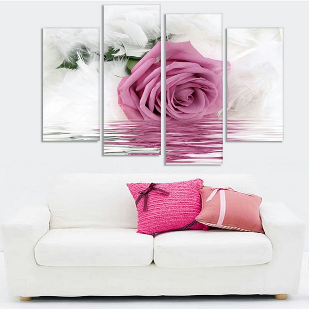 Rose Flower Wall Paint Idea