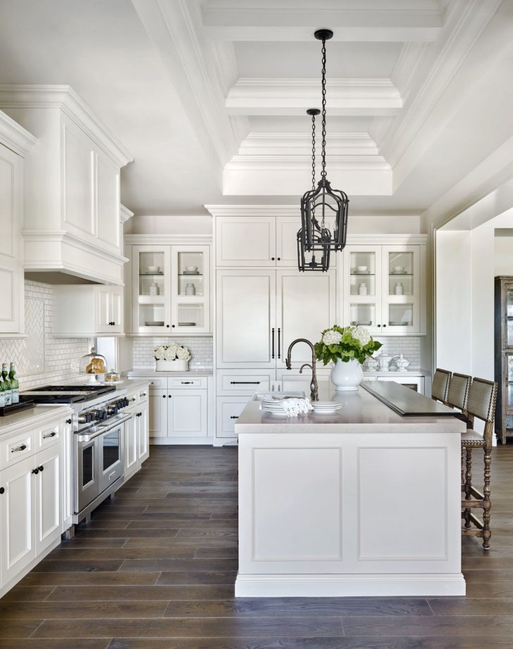 Elegant Kitchen With White Marble