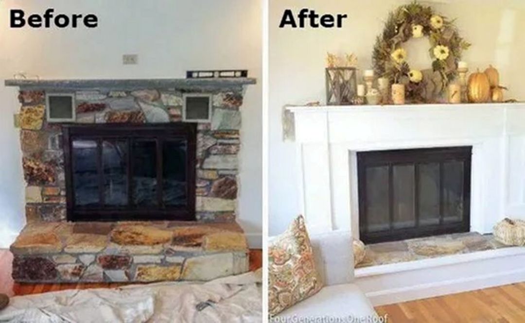 Before And After Fireplace Remodelling