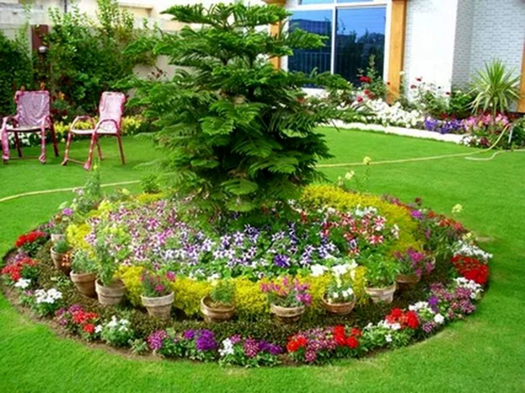 Flower Bed Garden Combination Ideas