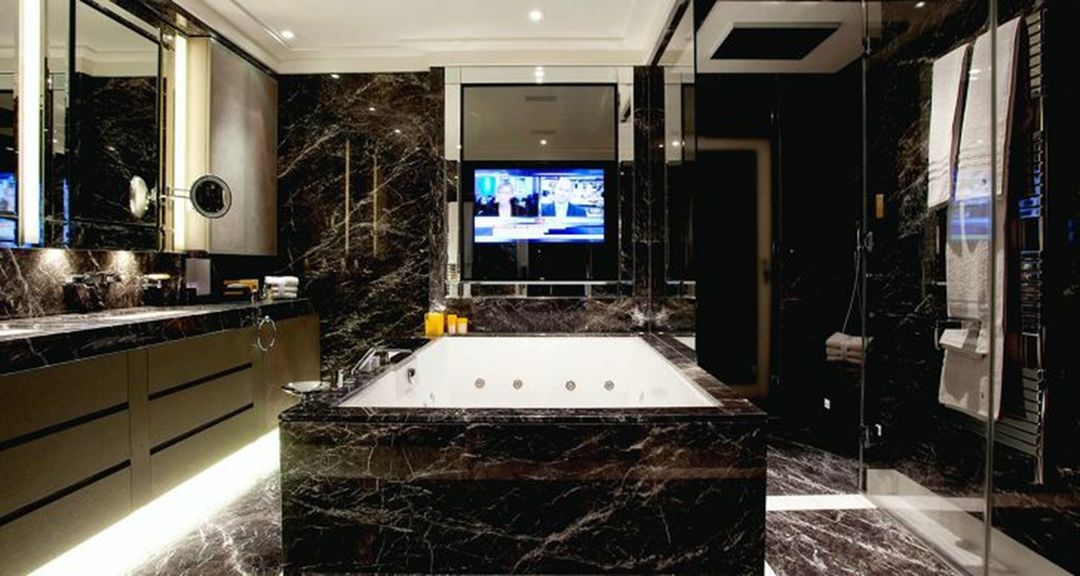 Luxury Elegant Black Marble Bathroom Ideas