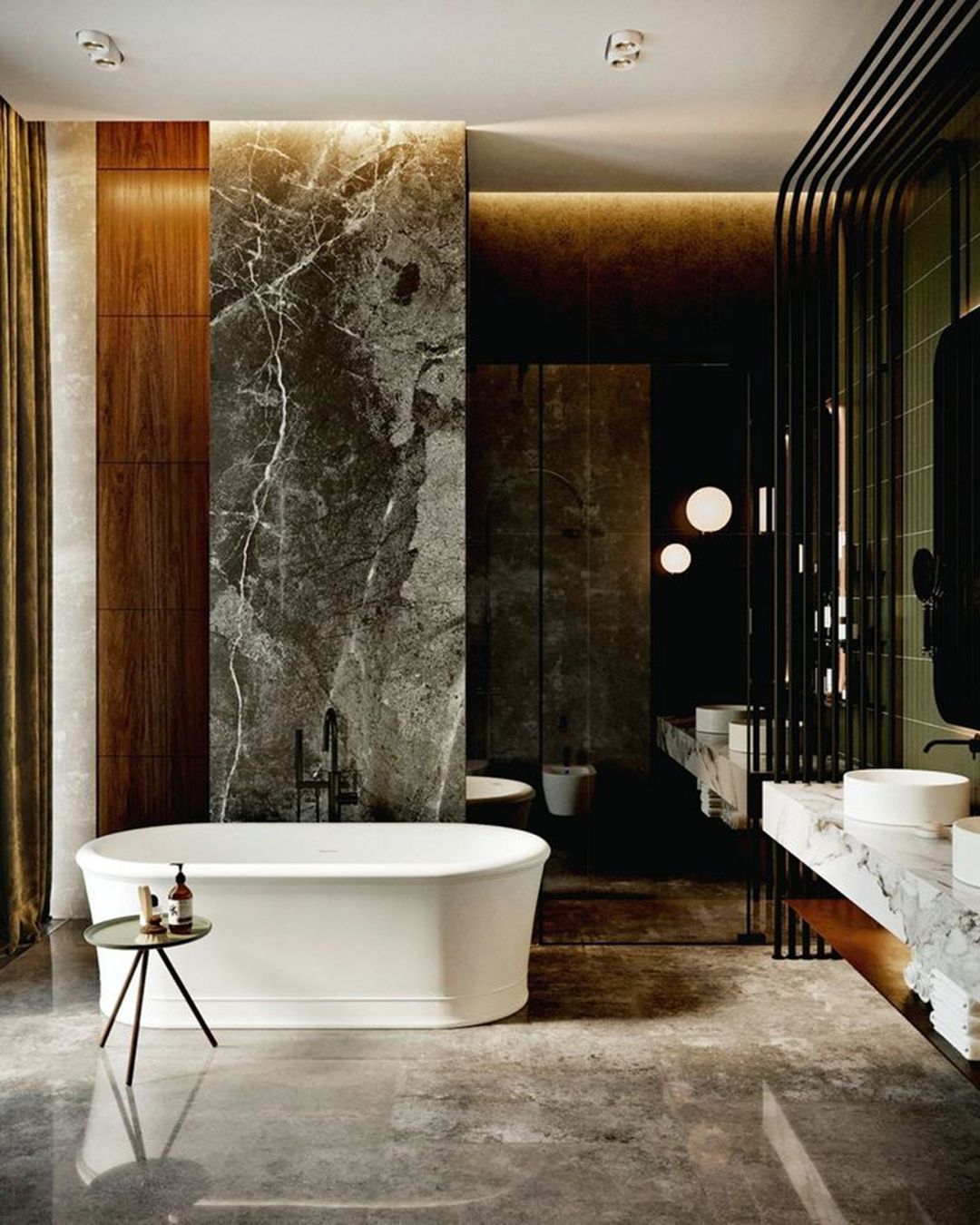 Luxury Marble Wall Bathroom Design