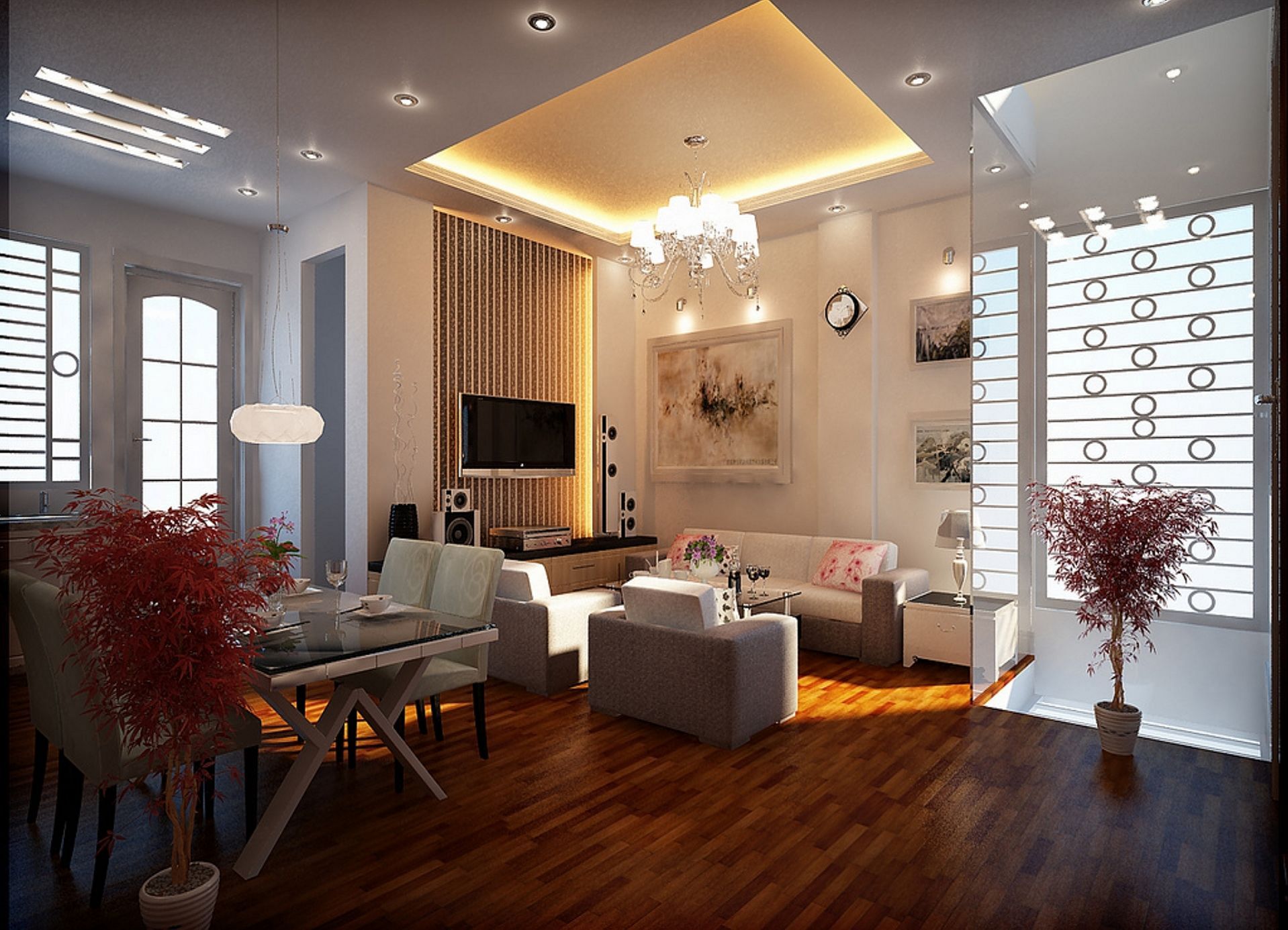 Modern Cool Living Room Light Ideas