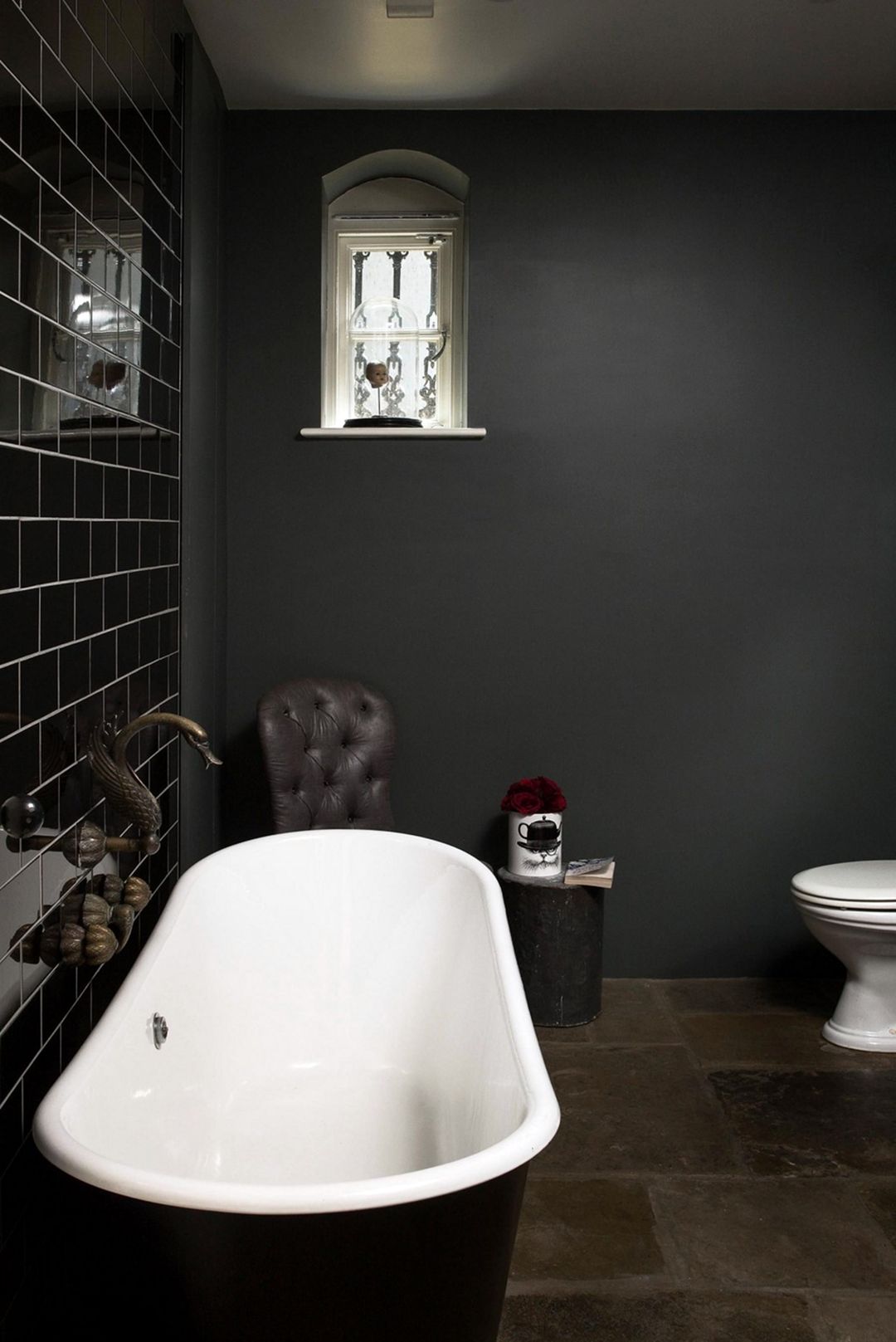 Stylish Dark Bathroom Interior Design