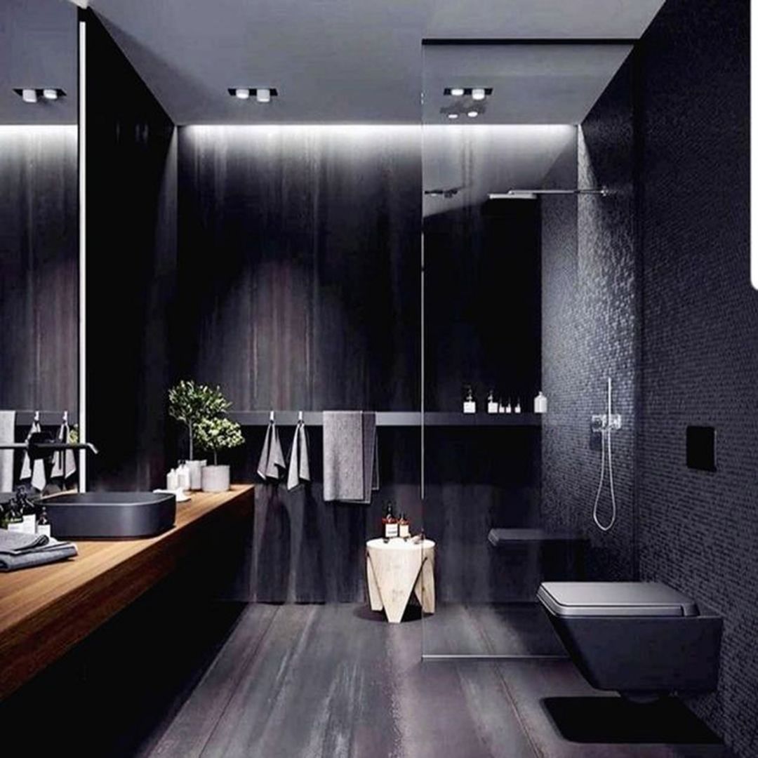 Exquisite black bathroom design ideas