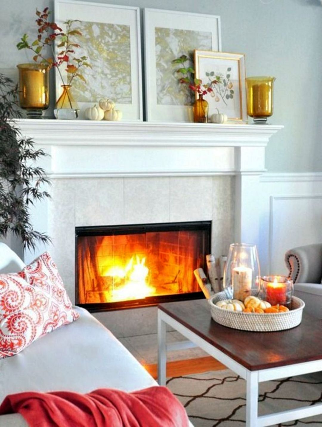 Cozy and inviting fall living room